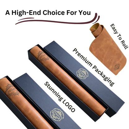 Premium Leather Desk Mat | Non-Slip Waterproof Desk Pad Protection