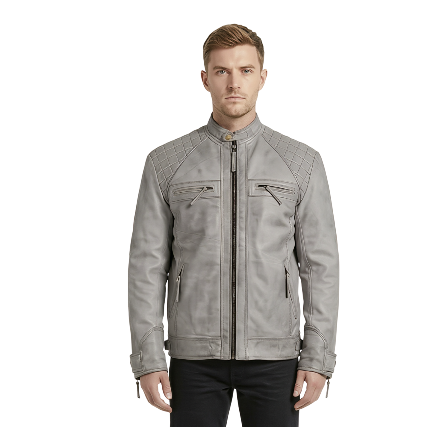 mens casual smart jackets – diamond leather biker jacket