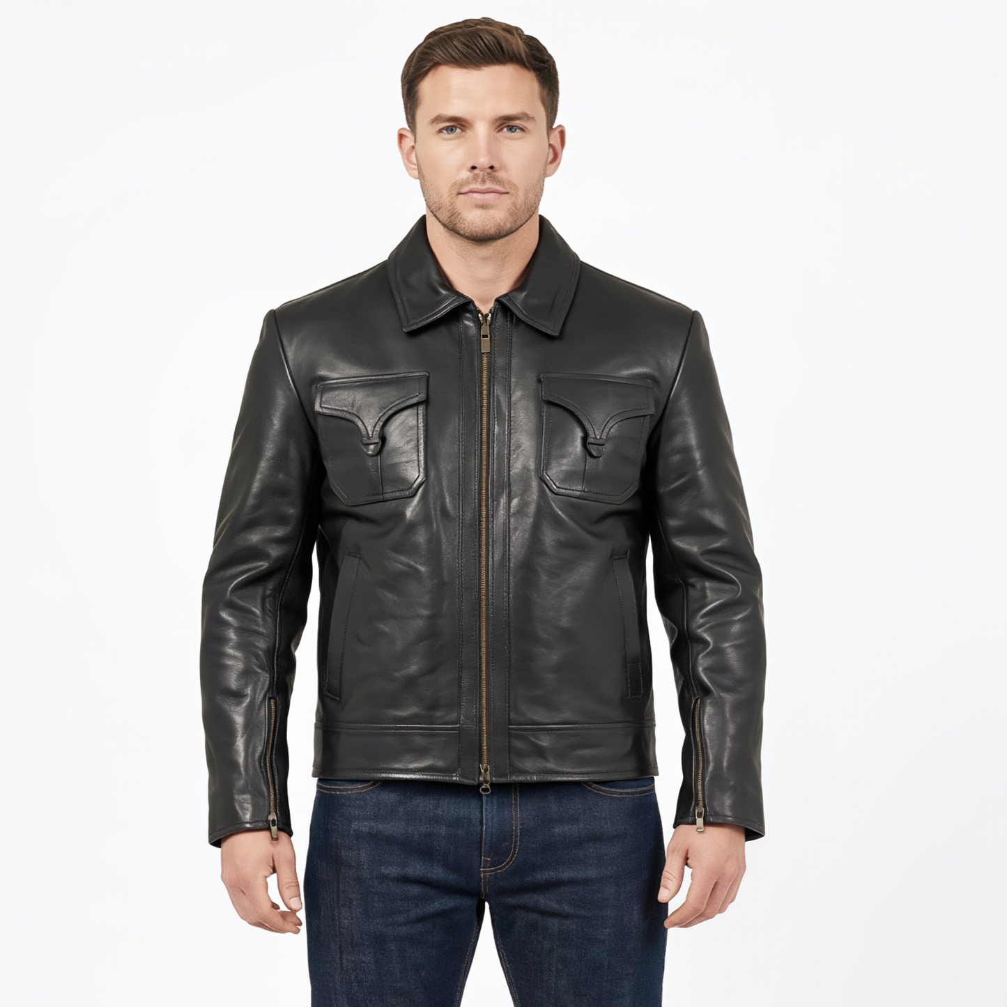 drifter men's leather jackets drifter italian cowhide leather jacket