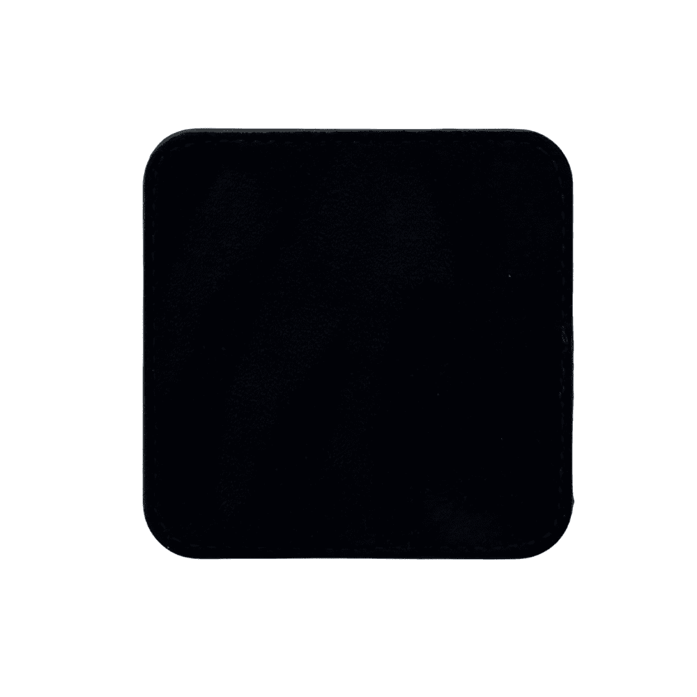 premium leather beverage coasters set of 4 | luxury table mats