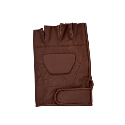 Leather Fingerless Gloves – Premium Half Finger Driving & Riding Gloves