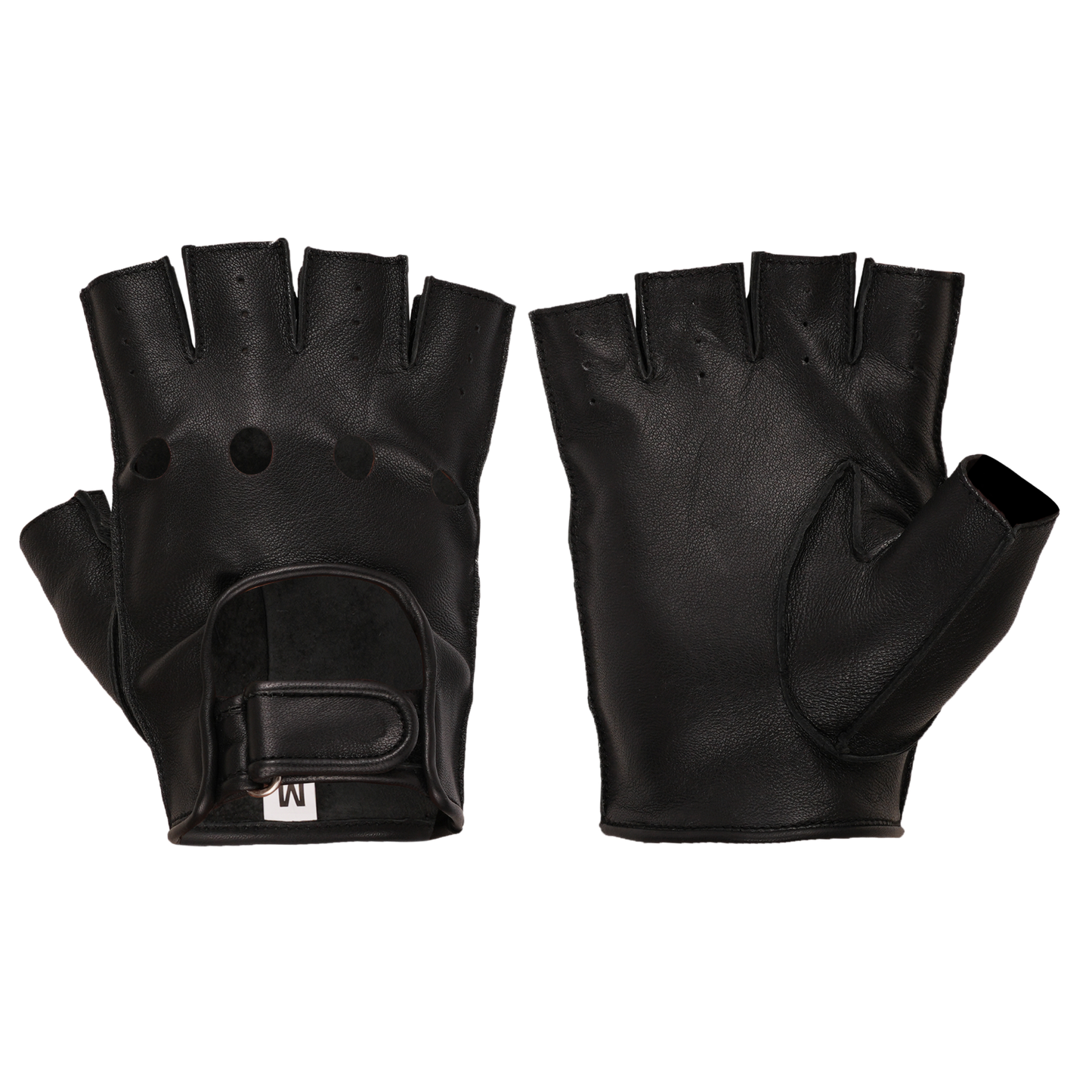 leather fingerless gloves – premium half finger driving & riding gloves