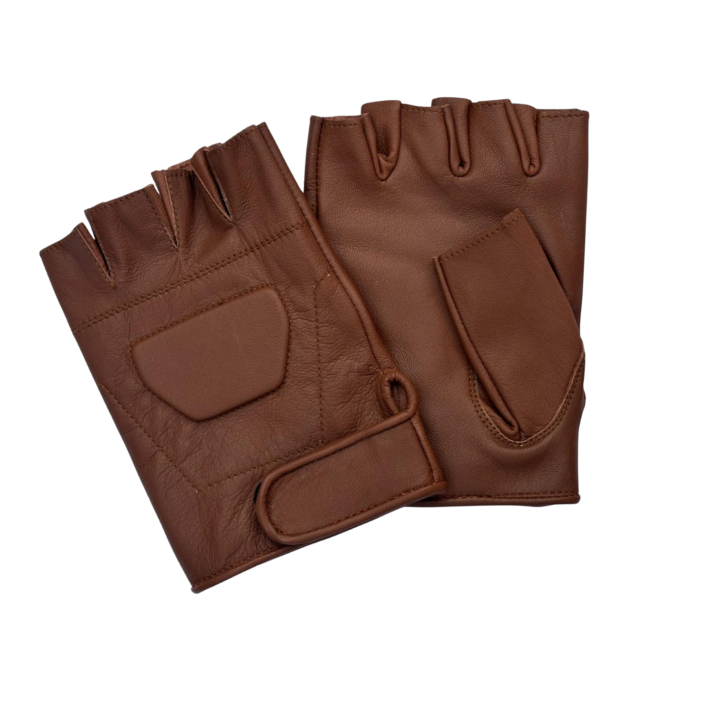 leather fingerless gloves – premium half finger driving & riding gloves