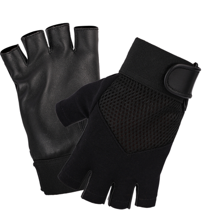Leather Fingerless Gloves – Premium Half Finger Driving & Riding Gloves