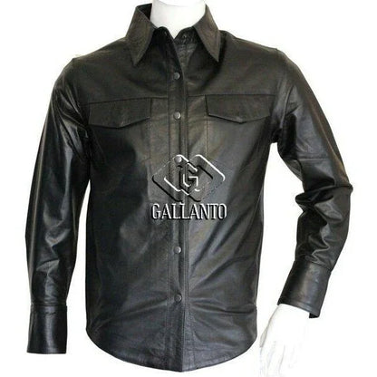 Genuine Full Sleeve Leather Shirts for Men