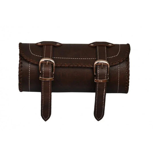 Vintage Brown Small Tool Bag – Retro Leather Motorcycle Storage Bag