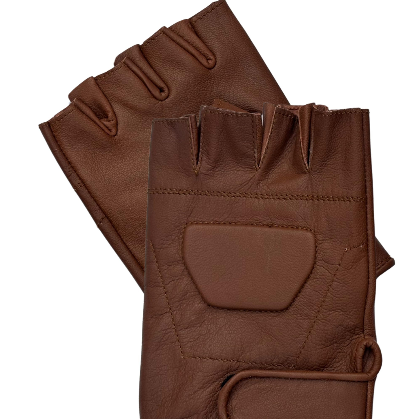 leather fingerless gloves – premium half finger driving & riding gloves