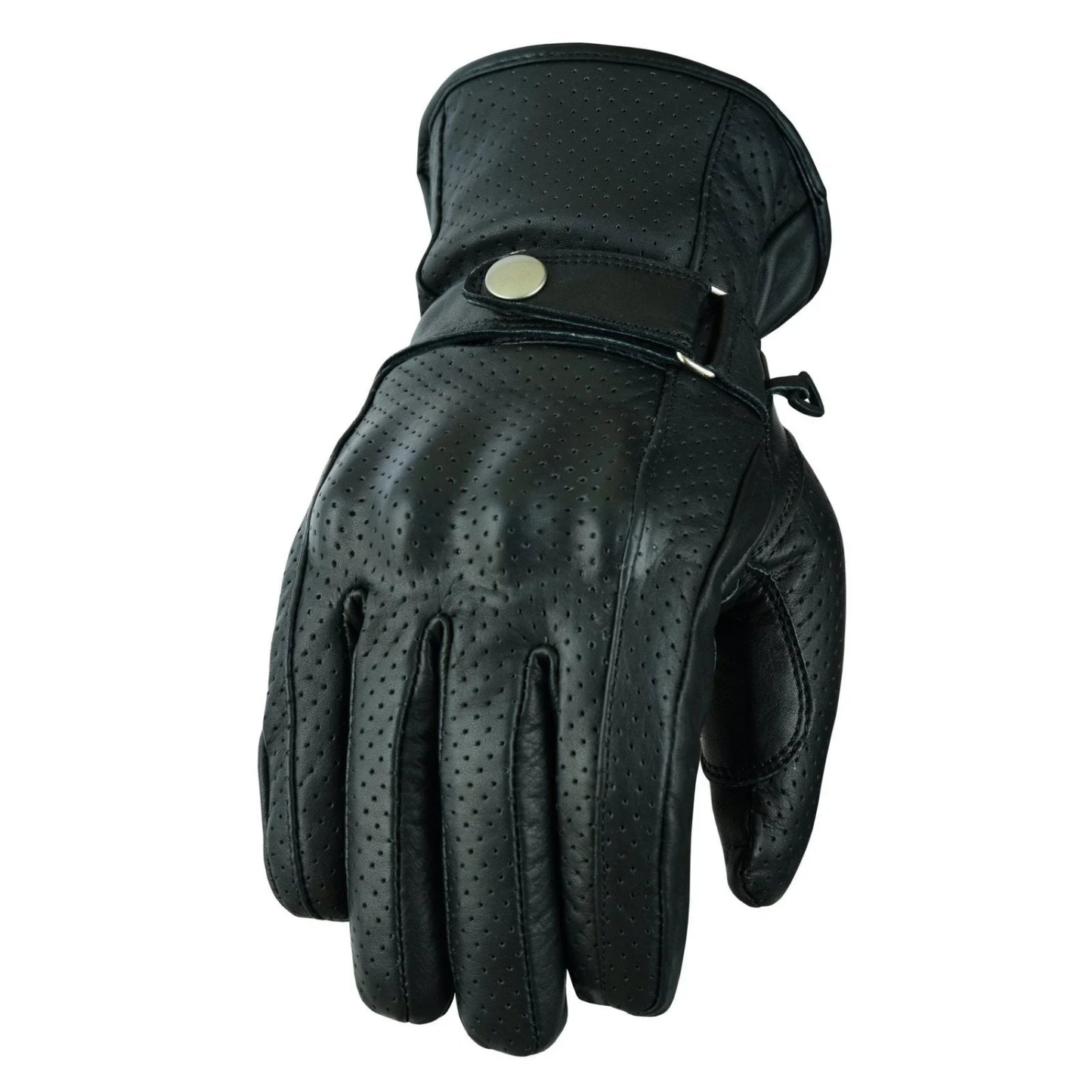 mens leather gloves vintage motorcycle summer vented riding gear