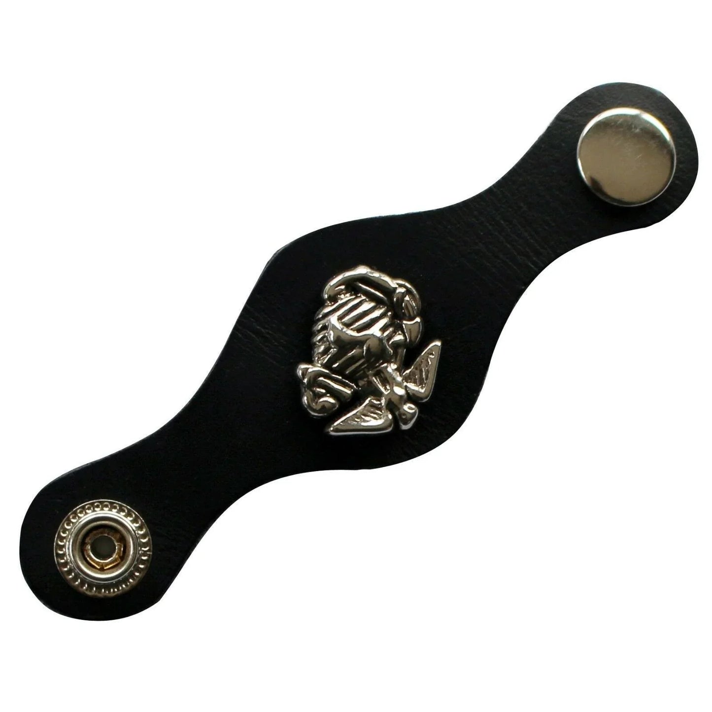 leather vest extenders plain & badge style for motorcycle vests