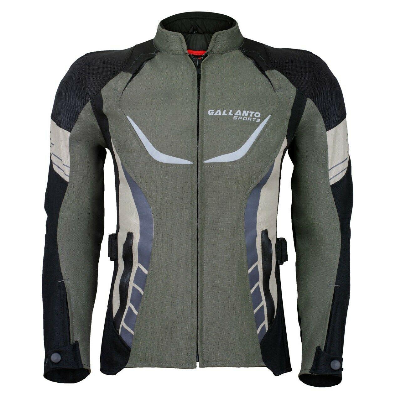 grey and black ladies fabric biker jacket armoured -