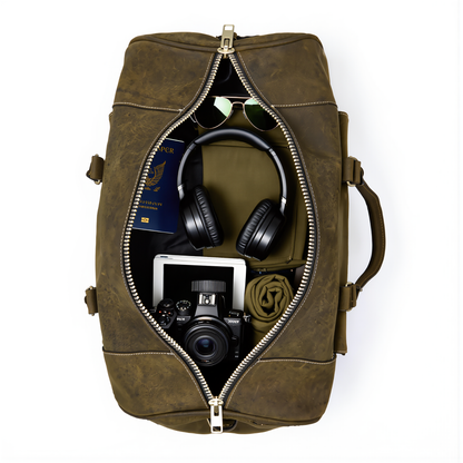 Leather Duffle Bag for Men – Spacious Travel, Gym & Weekend Bag