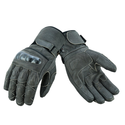 Motorcycle Gloves Premium Leather with Carbon Knuckle Armour