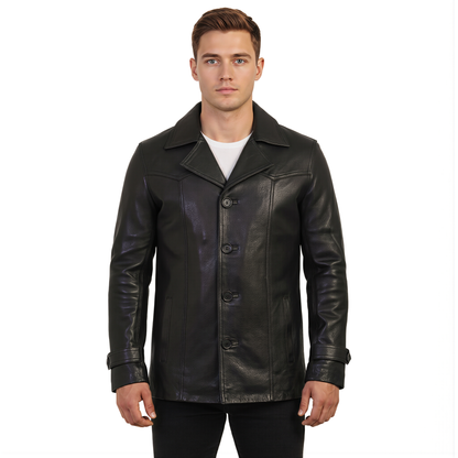 Mens Leather Jackets – Cowhide Heist Antique Long Coat