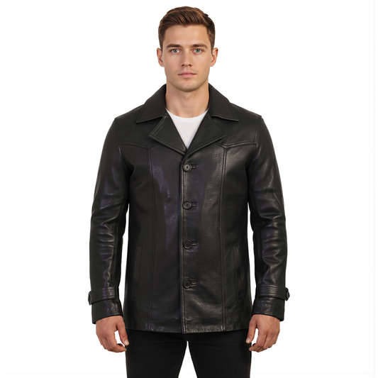 Mens Leather Jackets – Cowhide Heist Antique Long Coat