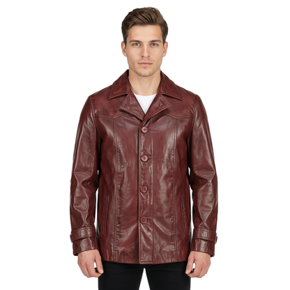 Mens Leather Jackets – Cowhide Heist Antique Long Coat