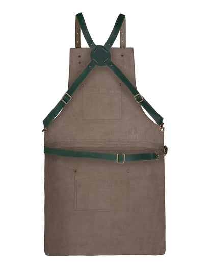 Cross Back Genuine Leather Chef in Apron for BBQ and Butchers