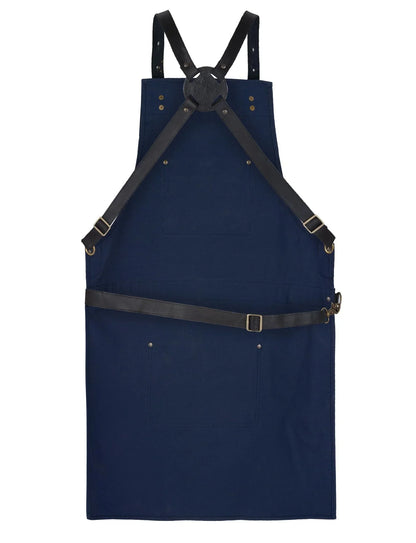 Cross Back Genuine Leather Chef in Apron for BBQ and Butchers