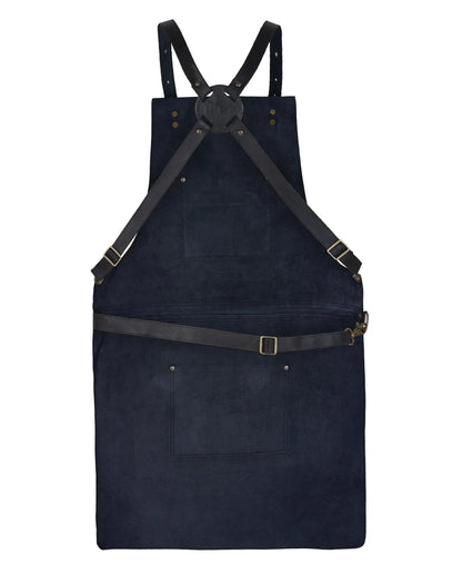 Cross Back Genuine Leather Chef in Apron for BBQ and Butchers
