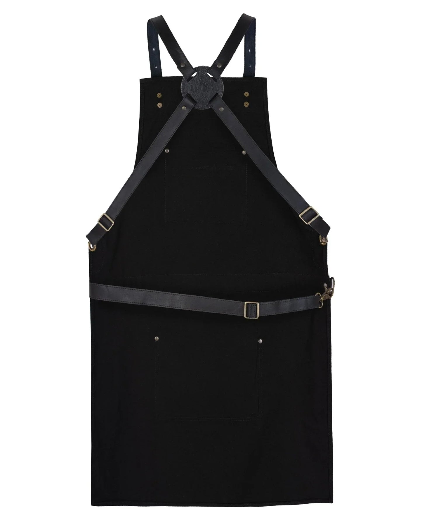 cross back genuine leather chef in apron for bbq and butchers