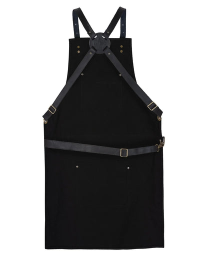 Cross Back Genuine Leather Chef in Apron for BBQ and Butchers