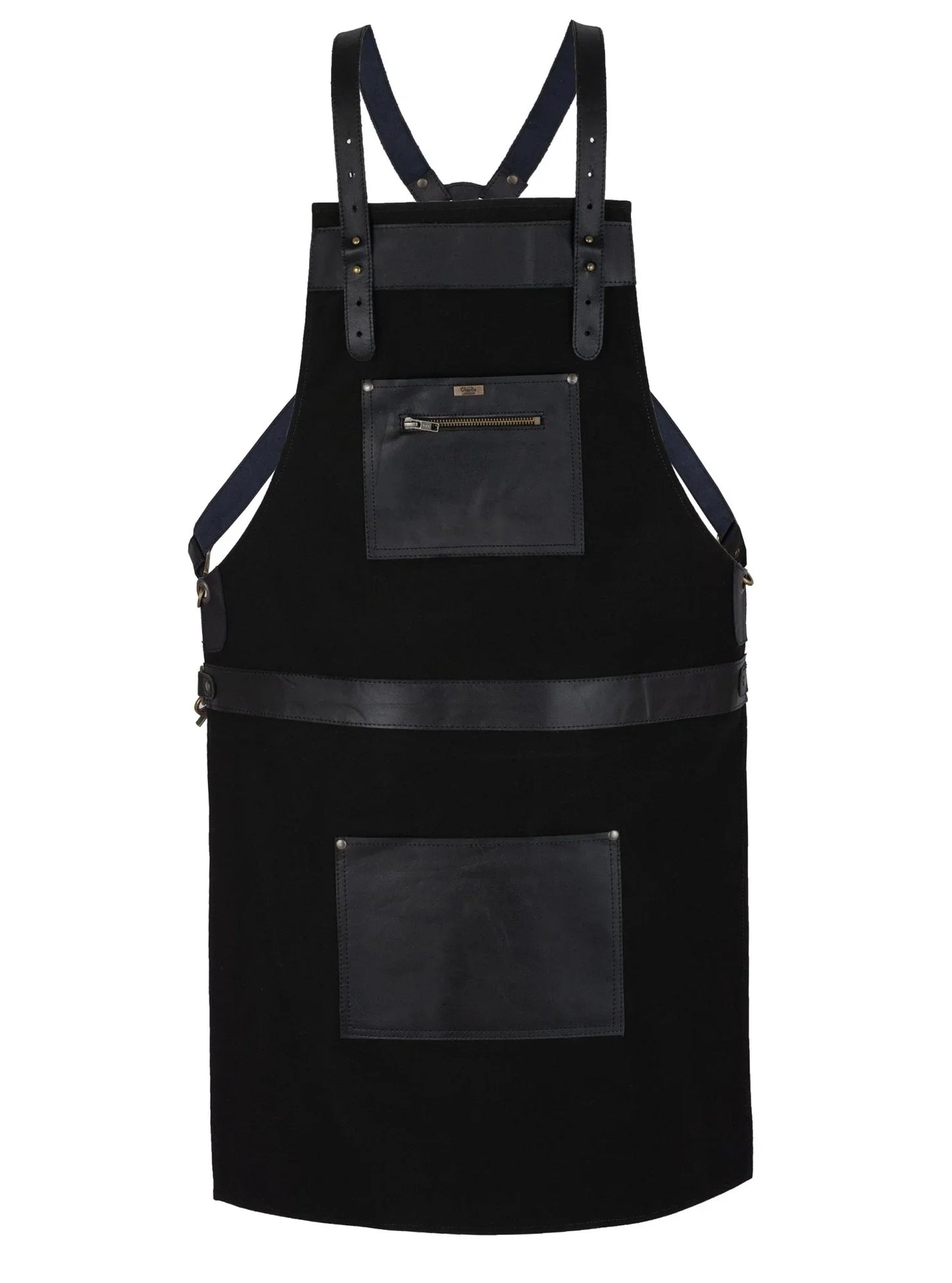 cross back genuine leather chef in apron for bbq and butchers