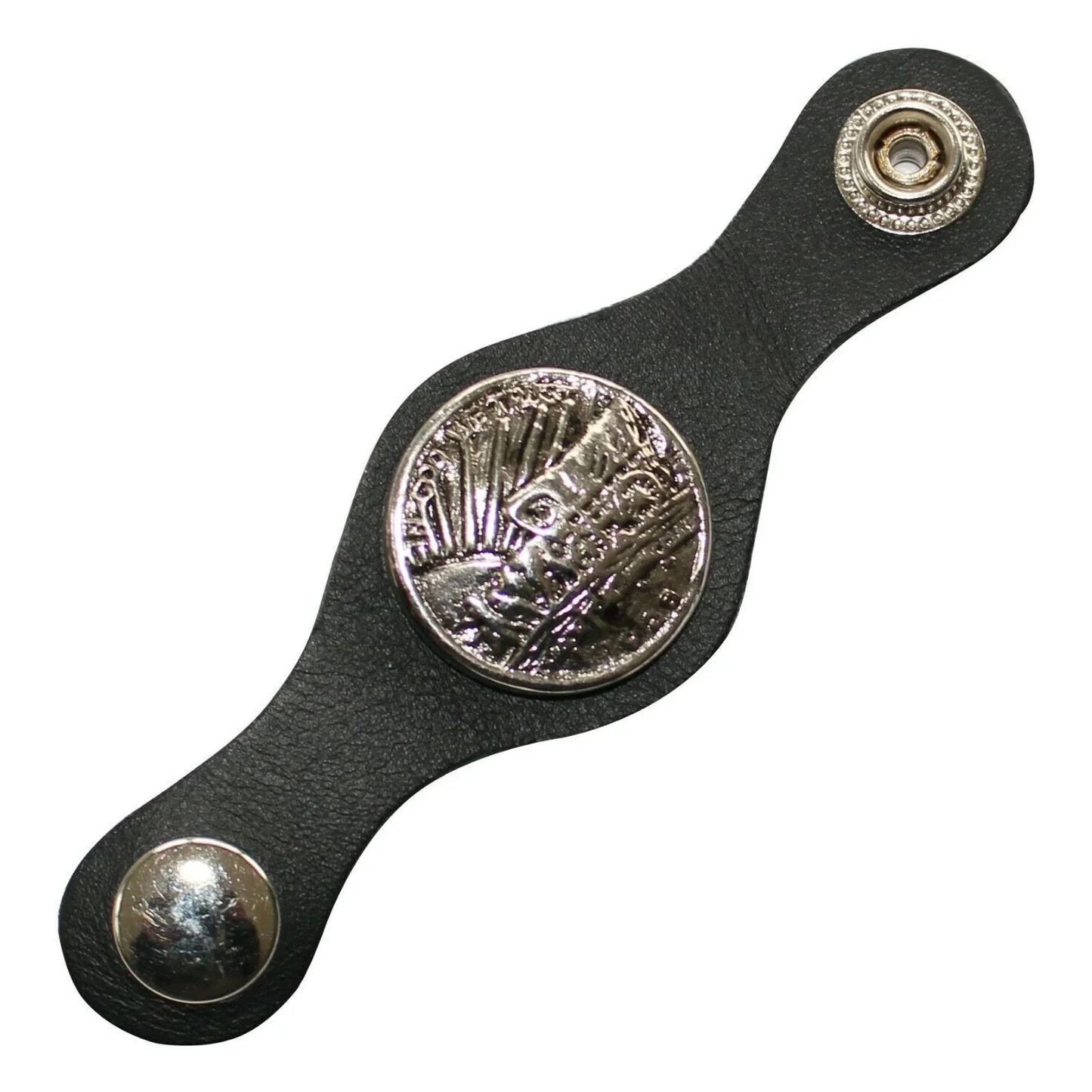 leather vest extenders plain & badge style for motorcycle vests