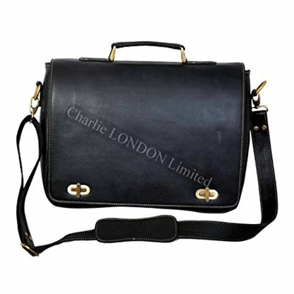 Leather Laptop MacBook Messenger Bag – Premium Leather Business Bag
