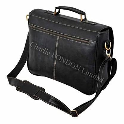 Leather Laptop MacBook Messenger Bag – Premium Leather Business Bag