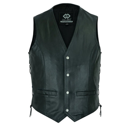 Leather Bike Vest for Vintage Motorcycle and Casual Wear