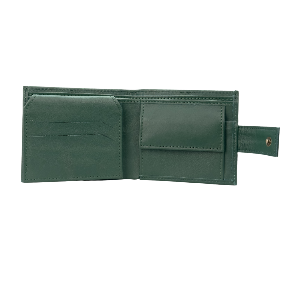 genuine leather rfid trifold male wallets