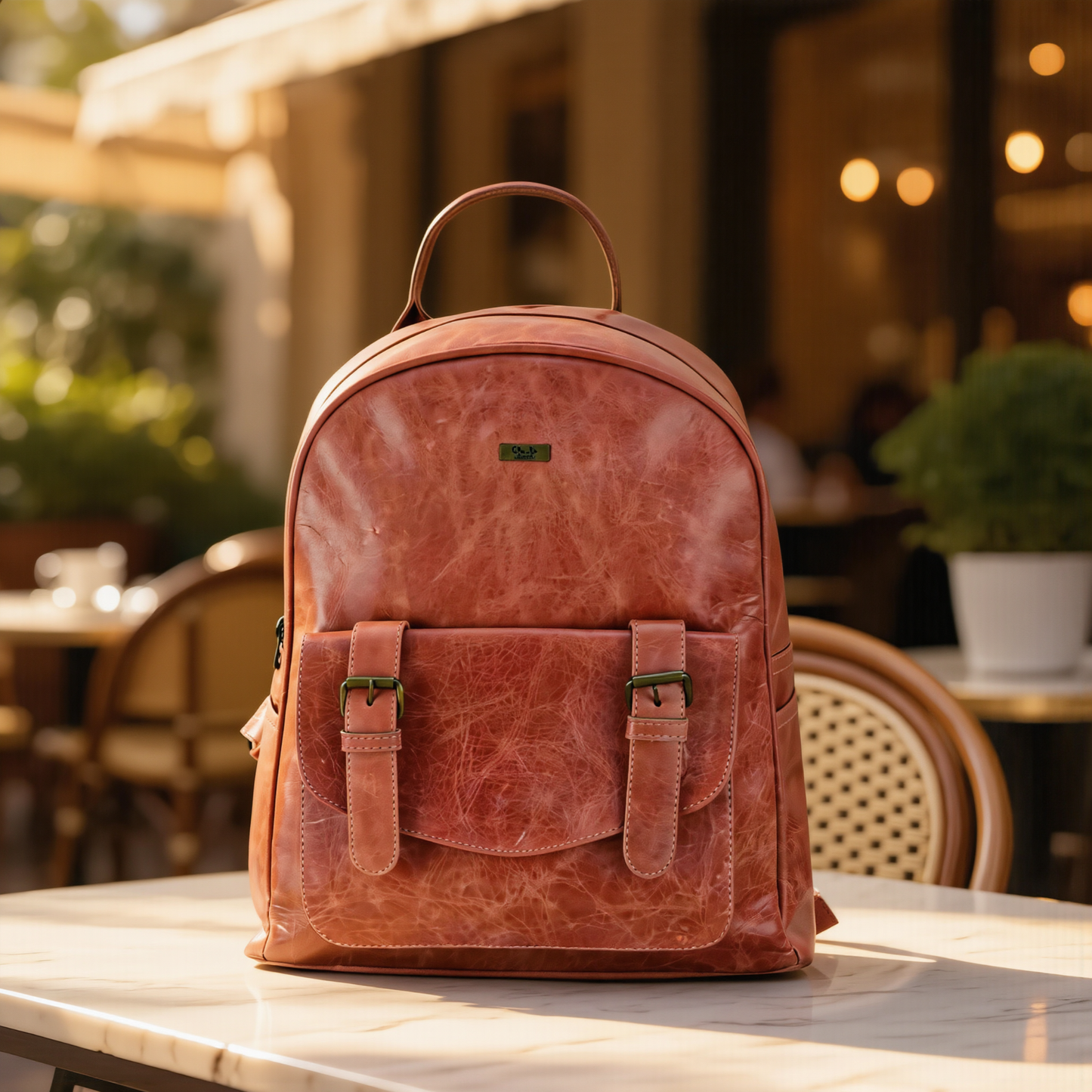 travel rucksack – premium genuine leather laptop backpack