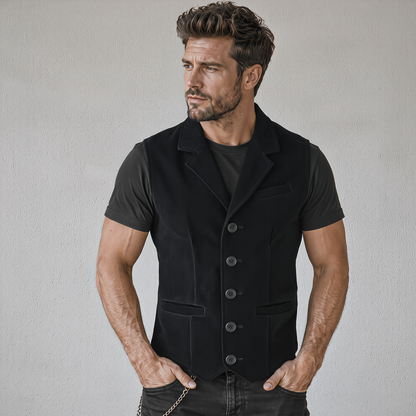 Leather Vest Male for Classic and Formal Smart Styling