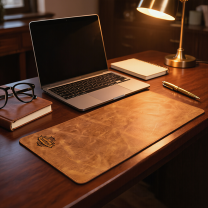 Premium Leather Desk Mat | Non-Slip Waterproof Desk Pad Protection