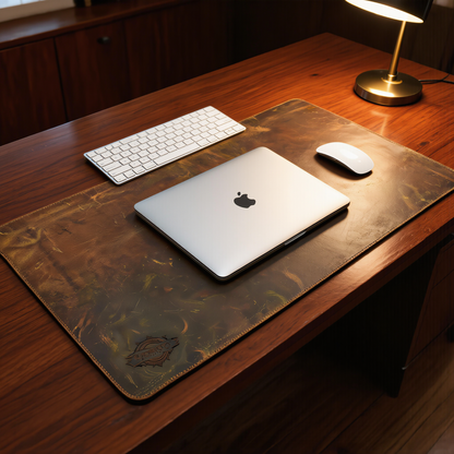 Premium Leather Desk Mat | Non-Slip Waterproof Desk Pad Protection