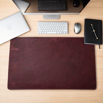 Premium Leather Desk Mat | Non-Slip Waterproof Desk Pad Protection