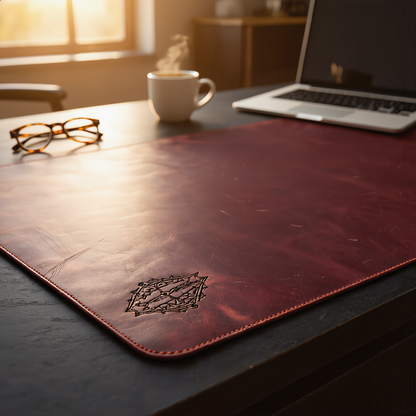 Premium Leather Desk Mat | Non-Slip Waterproof Desk Pad Protection