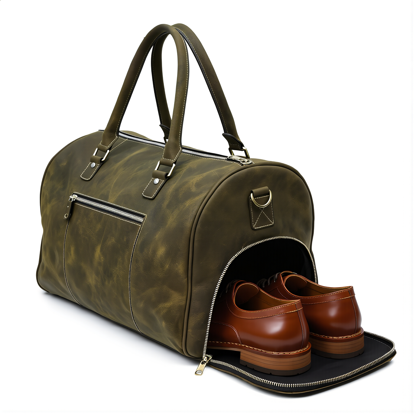 leather duffle bag for men – spacious travel, gym & weekend bag