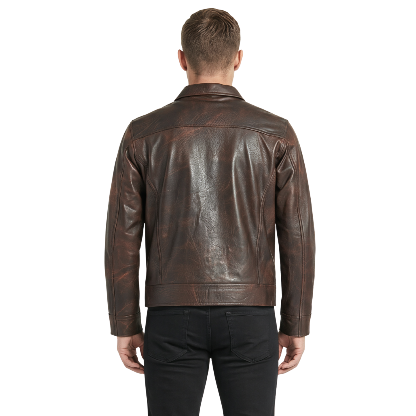 real leather jacket – looper inspired cowhide jacket