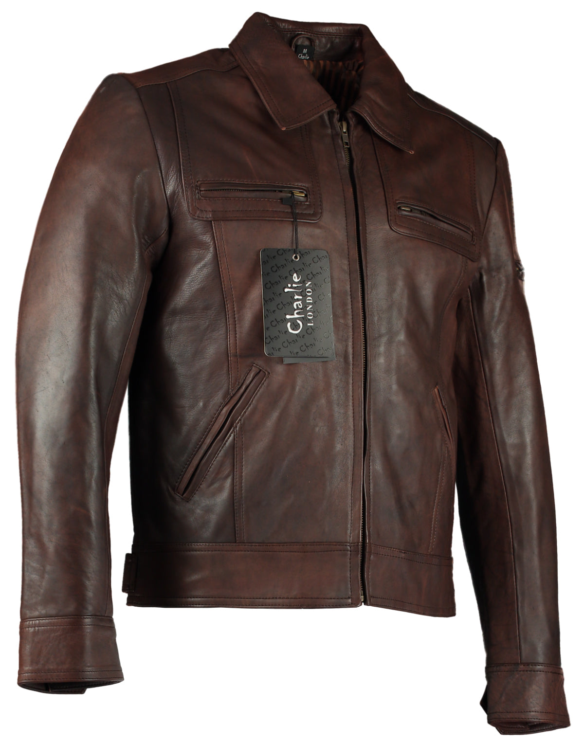 male leather jacket – lynch genuine vintage waist length jacket