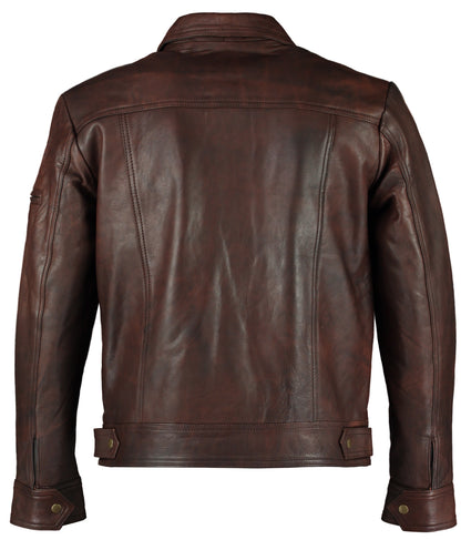 Male Leather Jacket – Lynch Genuine Vintage Waist Length Jacket