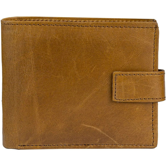 Genuine Leather RFID Trifold Male Wallets