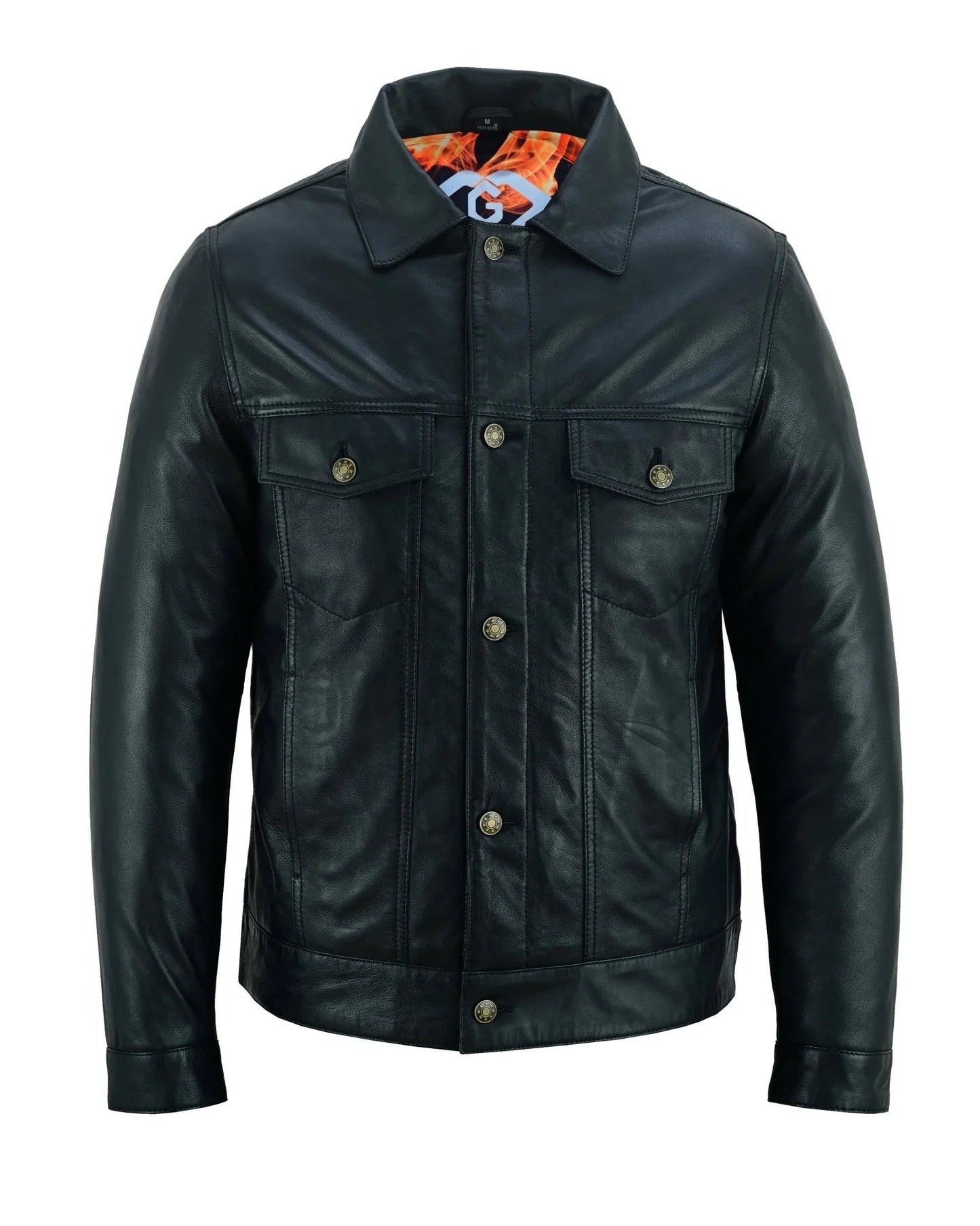 leather jacket motor – fernando's classic black leather trucker jacket