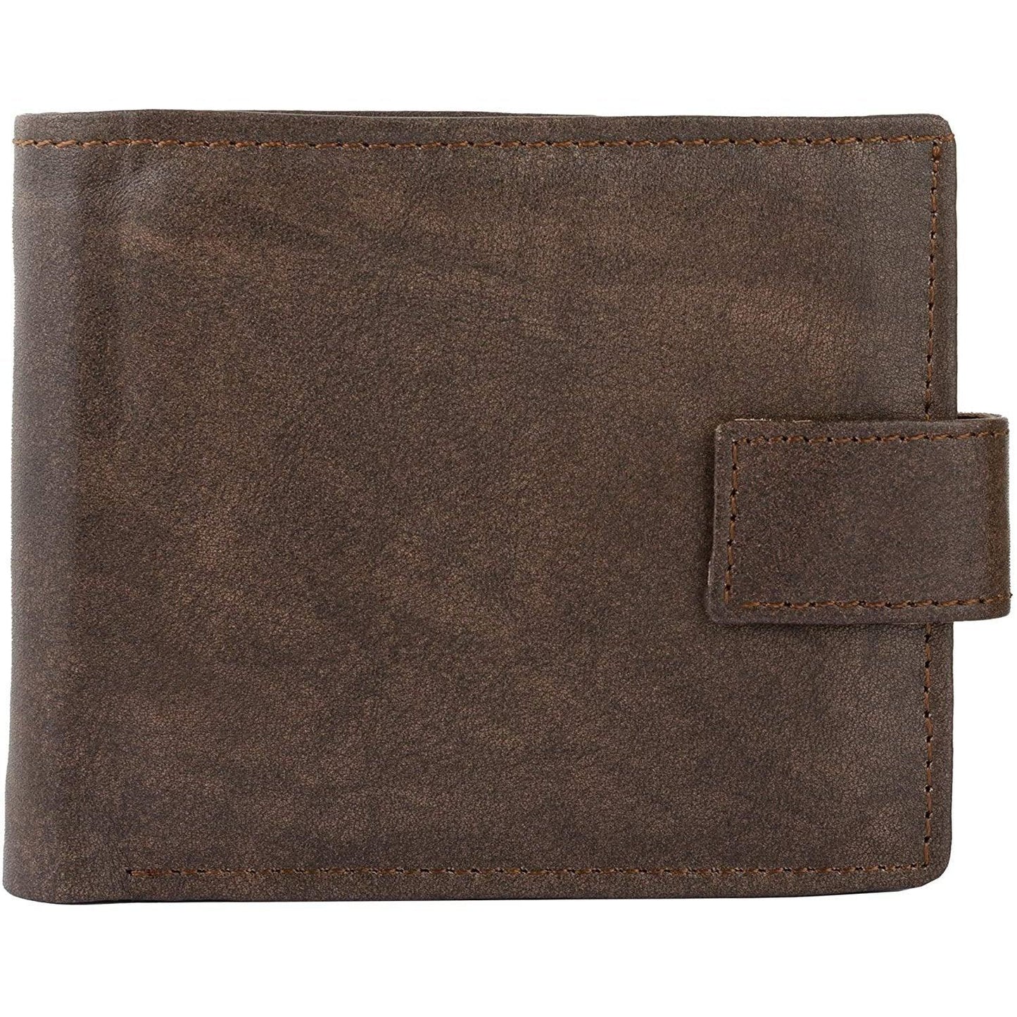 genuine mens leather wallet with rfid trifold vintage design