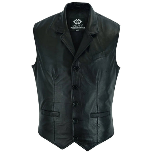 Leather Mens Waistcoat with Elegant Tailoring and Premium Style