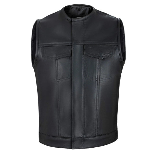 Leather Biker Vest for Women -Stylish Genuine Leather Waistcoat