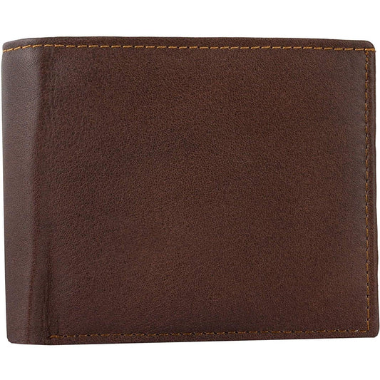 Mens Slim Wallet in Genuine Cowhide Leather with RFID Protection