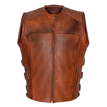 Leather Jacket Men Fashion with Modern Vest Styling and Comfort