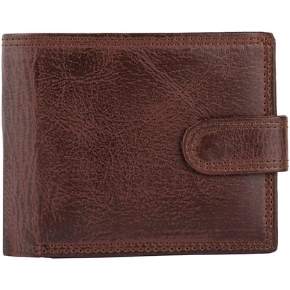 Mens Wallet Genuine Leather RFID Bifold Wallet with Coin Pocket
