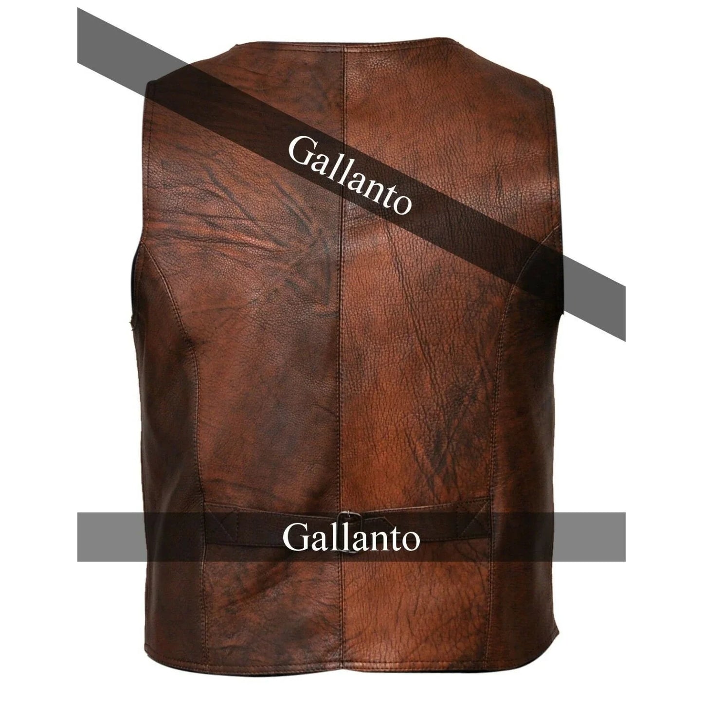 men's leather vest lightweight snap button waistcoat