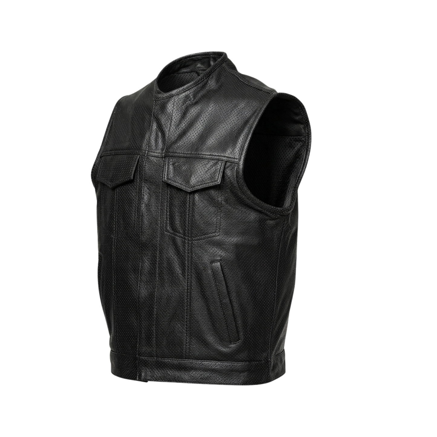 leather jacket men fashion with modern vest styling and comfort